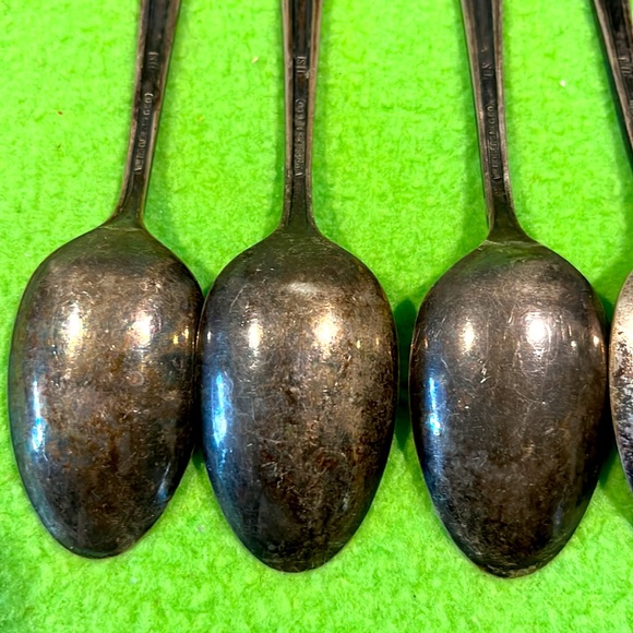 Vintage Wm Rogers President Spoons Lot of 6 (#1) - Picture 9 of 10
